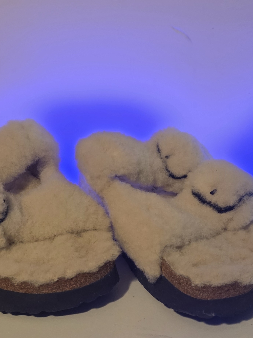 Cozy Cream Shearling Slide  Birkenstock Papillio Sandals